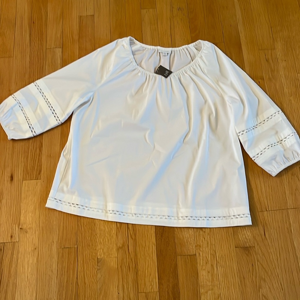 J Jill white shirt collection blouse